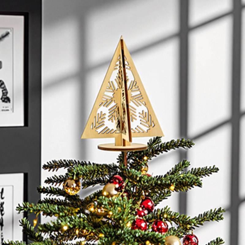 Custom wooden Christmas tree decorations Wooden Christmas home decorations