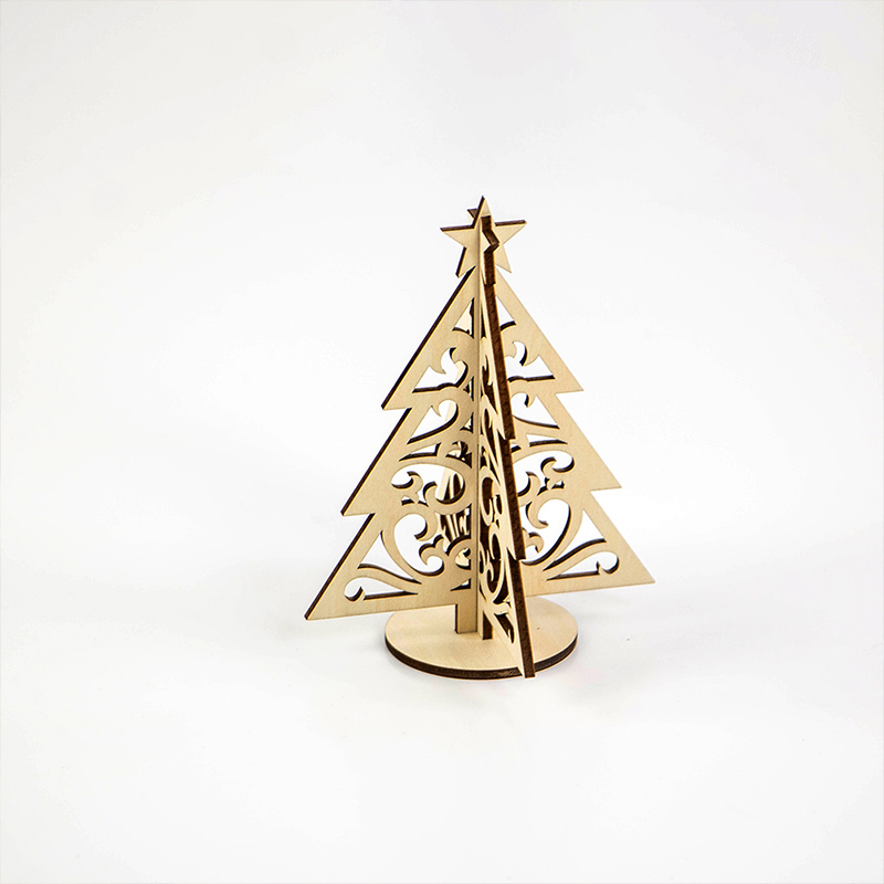 2025 New design hot wholesale wooden Christmas tree desktop decoration