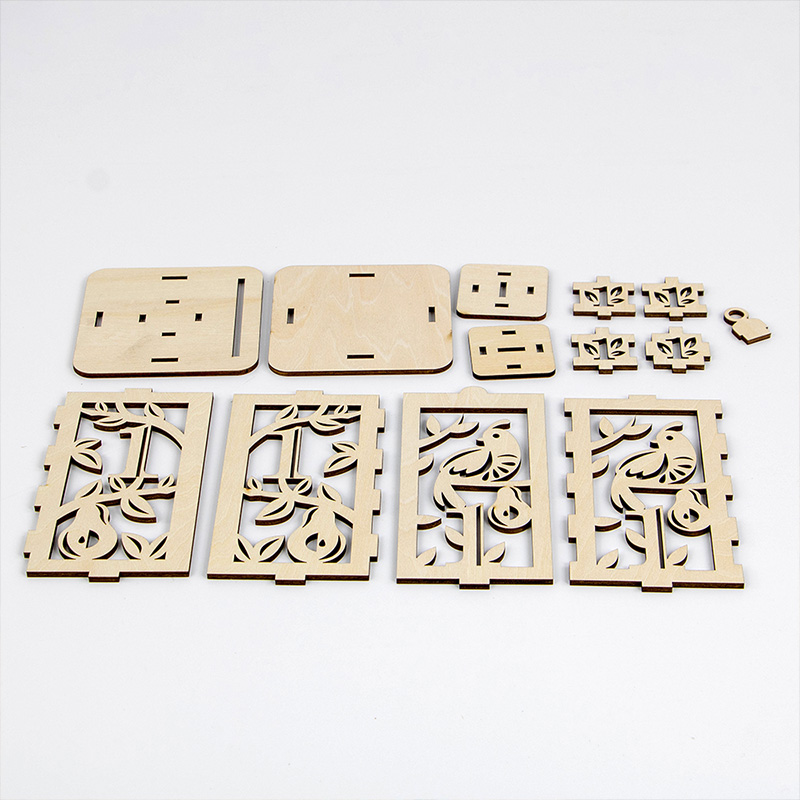 Handmade Christmas atmosphere wholesale wooden Christmas lanterns