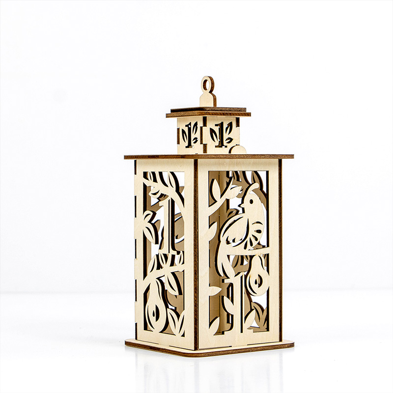 Handmade Christmas atmosphere wholesale wooden Christmas lanterns