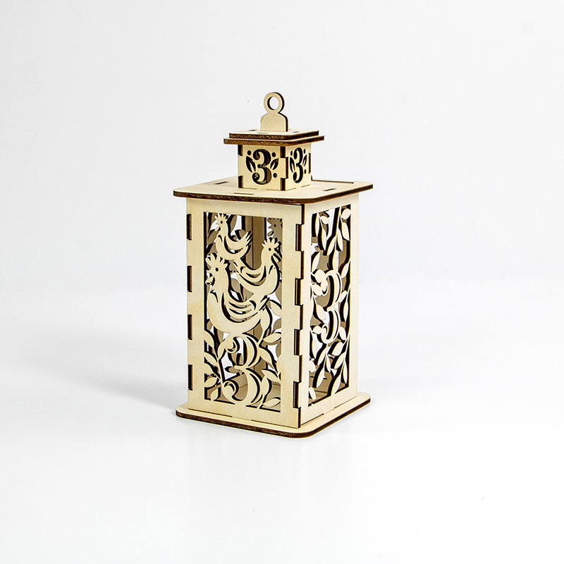 Factory direct wooden Christmas lanterns candlelight Christmas atmosphere