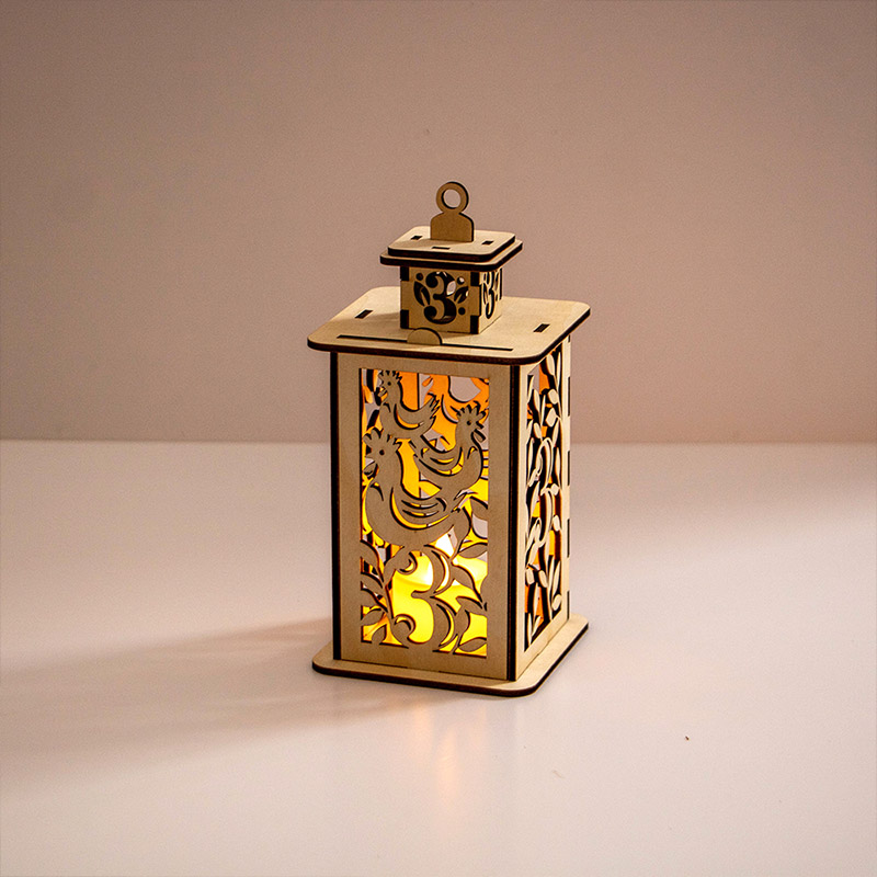 Factory direct wooden Christmas lanterns candlelight Christmas atmosphere