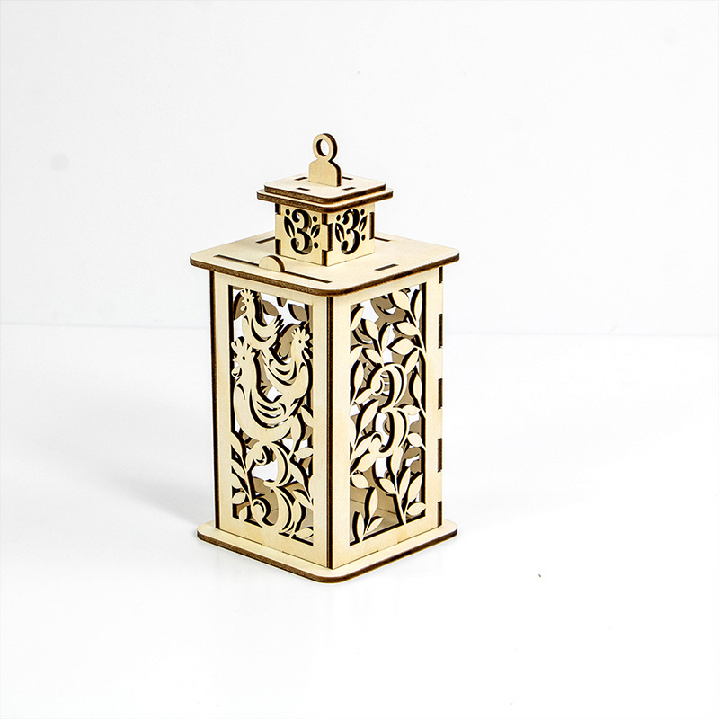 Factory direct wooden Christmas lanterns candlelight Christmas atmosphere