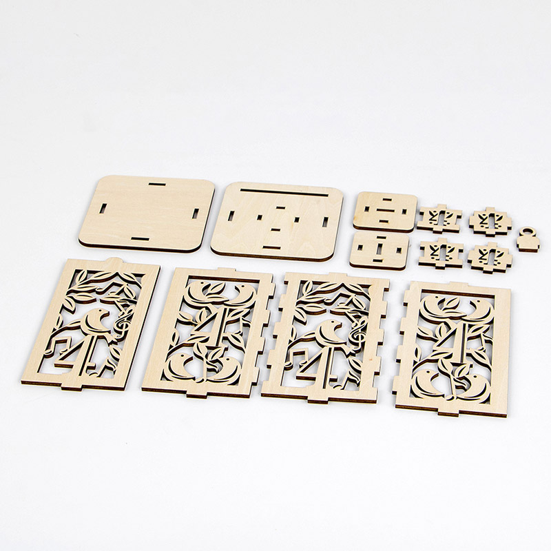 Handmade wooden Christmas lanterns and candles for Christmas holiday night