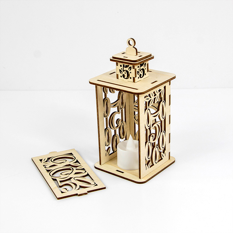 Custom wholesale bulk wooden Christmas lanterns Christmas decorations