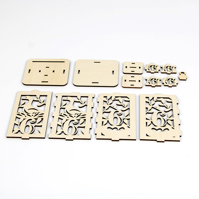 Customizable wooden Christmas lanterns with wooden Christmas decorations