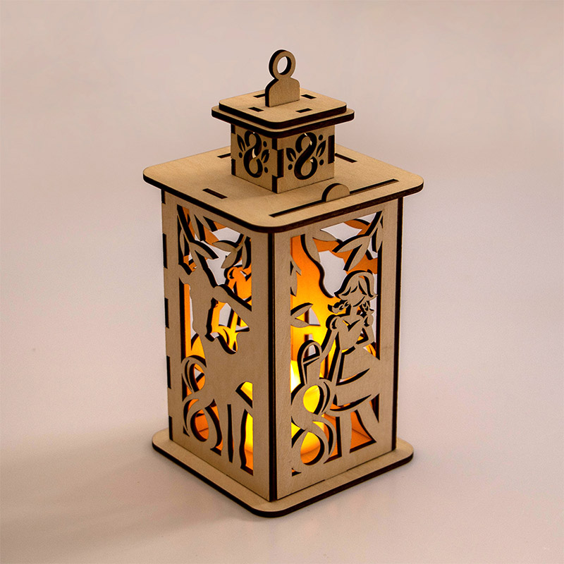 Wooden Christmas lanterns and candlesticks are Christmas traditions