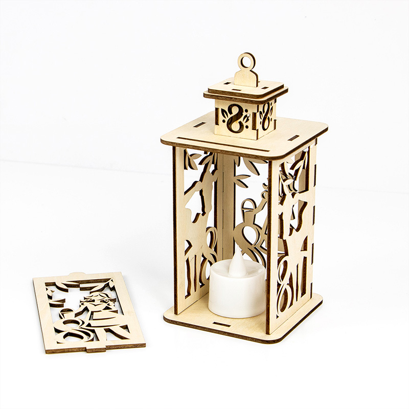 Wooden Christmas lanterns and candlesticks are Christmas traditions