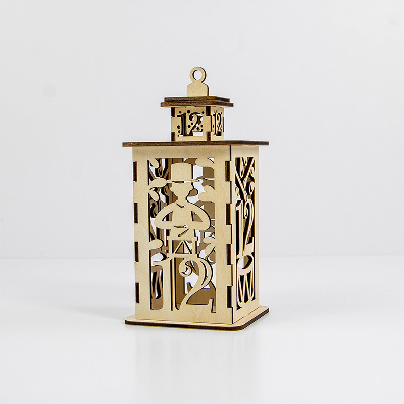 Laser-cut wooden Christmas lanterns from factories can hold candles