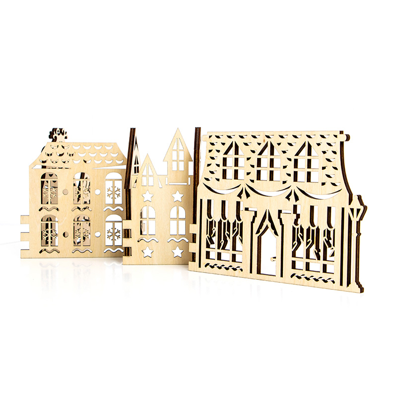Unique Christmas gifts Customizable wooden Christmas Village set Christmas ornaments
