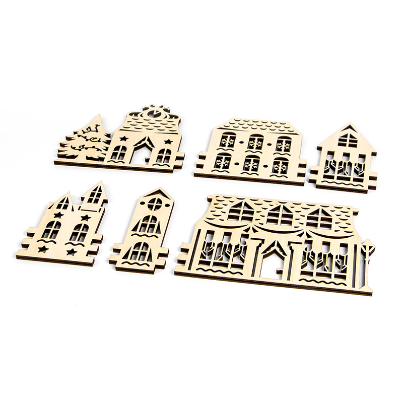 Unique Christmas gifts Customizable wooden Christmas Village set Christmas ornaments