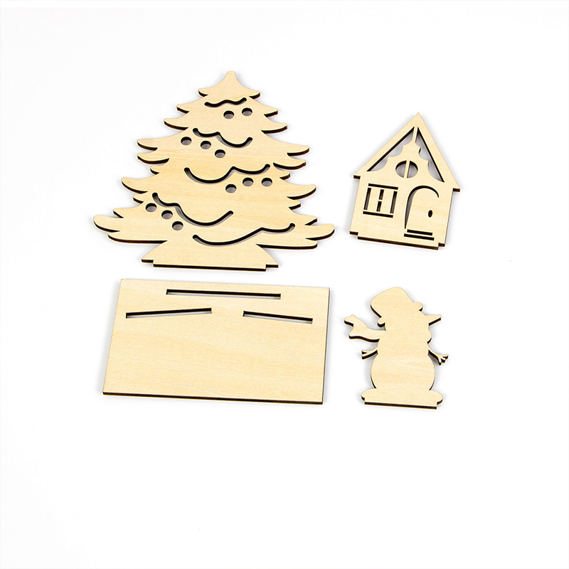 Custom Christmas decorations Personalized wooden Christmas candlesticks