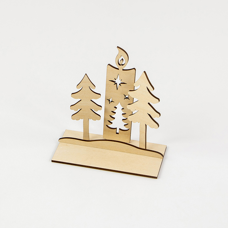 OEM&ODM Christmas decoration Snowflake wooden Christmas candlestick