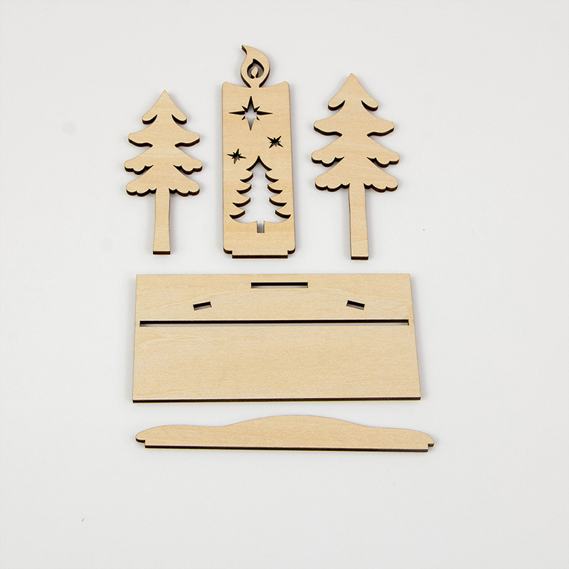 OEM&ODM Christmas decoration Snowflake wooden Christmas candlestick