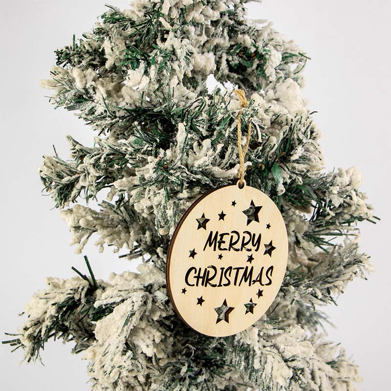 2025 Laser cut wooden snowflake ornament Christmas tree pendant 2025 Laser cut wooden snowflake ornament Christmas tree pendant