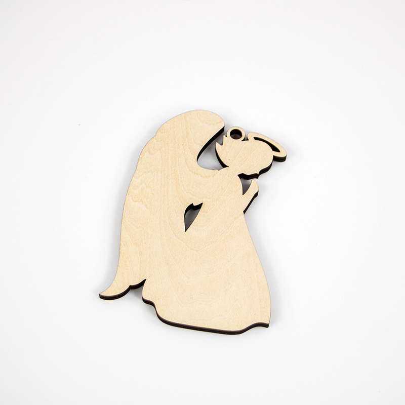 Rustic wooden Christmas tree ornament new design Christmas tree snowflake