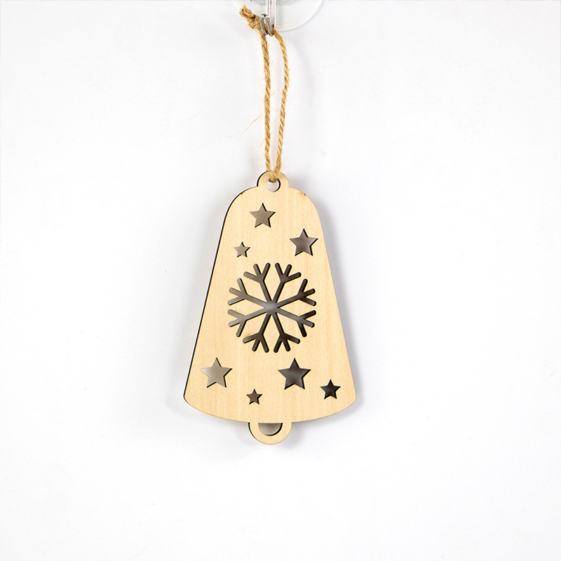 Eco-friendly wooden Christmas decorations Creative 3D wooden Christmas tree pendants