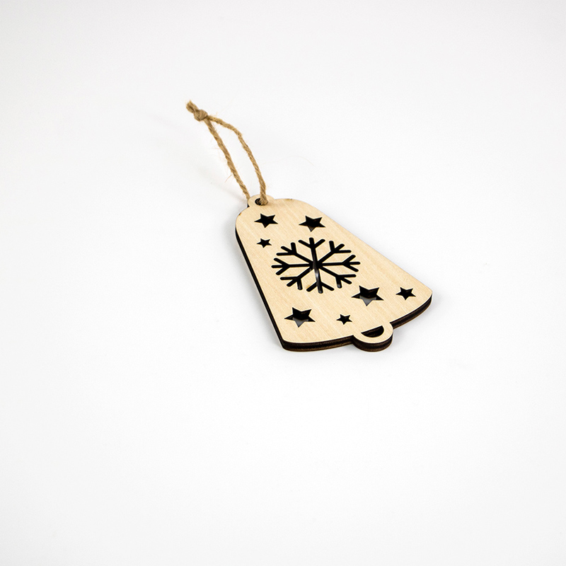 Eco-friendly wooden Christmas decorations Creative 3D wooden Christmas tree pendants