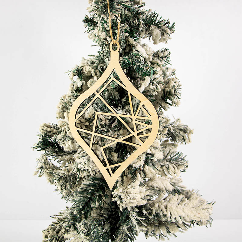 Vintage style wooden Christmas tree decoration Christmas pendant