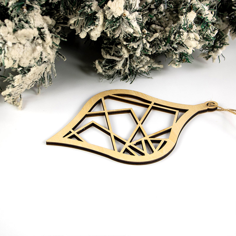 Vintage style wooden Christmas tree decoration Christmas pendant