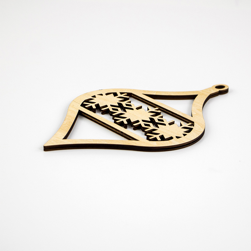 Custom wholesale laser cut wooden Christmas ornaments Christmas tree pendants
