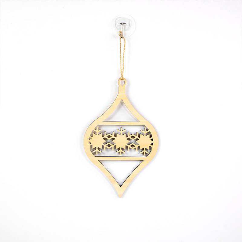 Custom wholesale laser cut wooden Christmas ornaments Christmas tree pendants