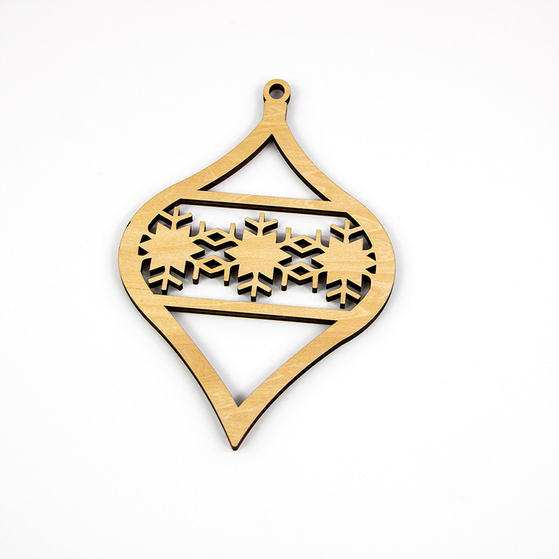 Custom wholesale laser cut wooden Christmas ornaments Christmas tree pendants