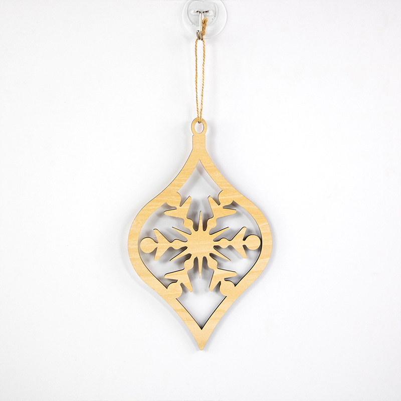 Custom 3D creative wooden snowflake decorations for Christmas tree decorations