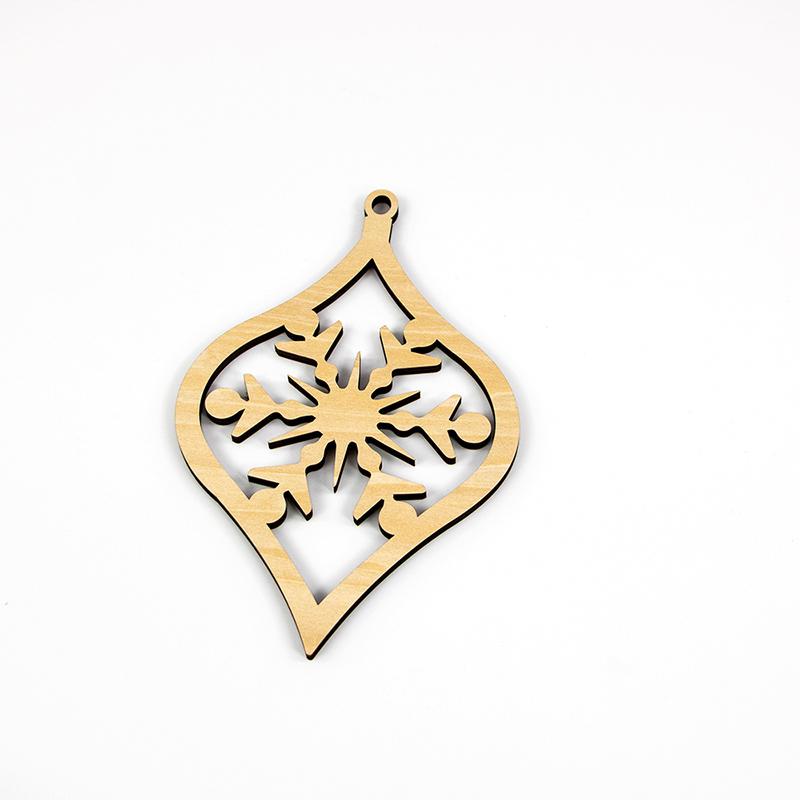 Custom 3D creative wooden snowflake decorations for Christmas tree decorations