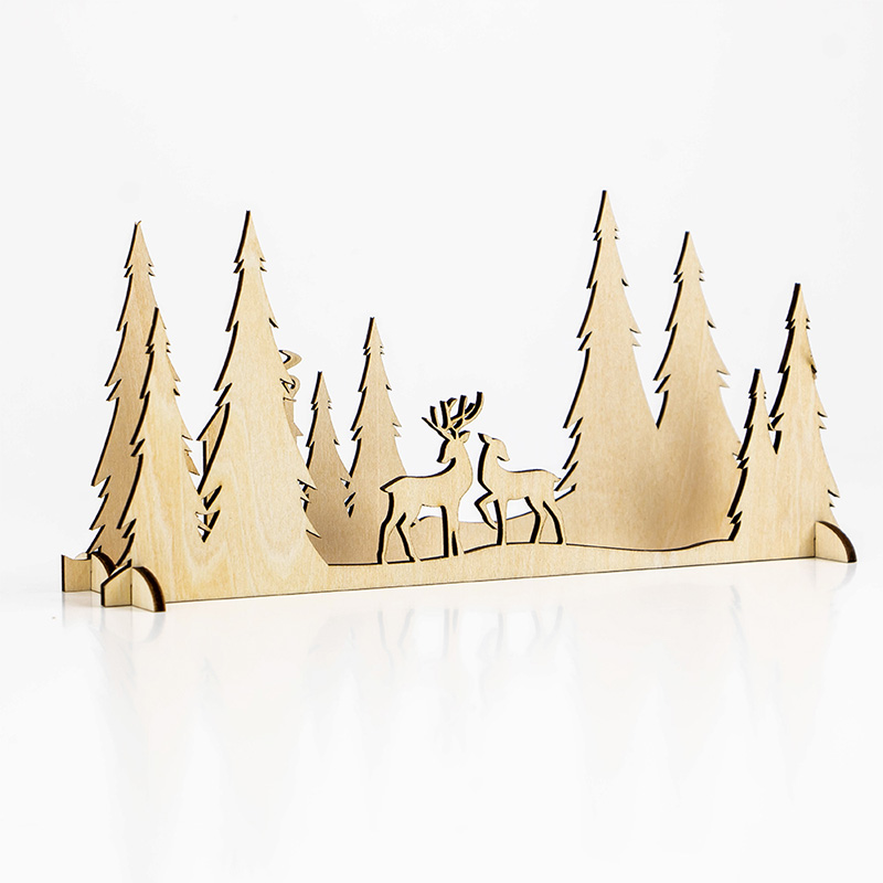 Personalized wooden Christmas House decorations Custom laser cut Christmas decorations