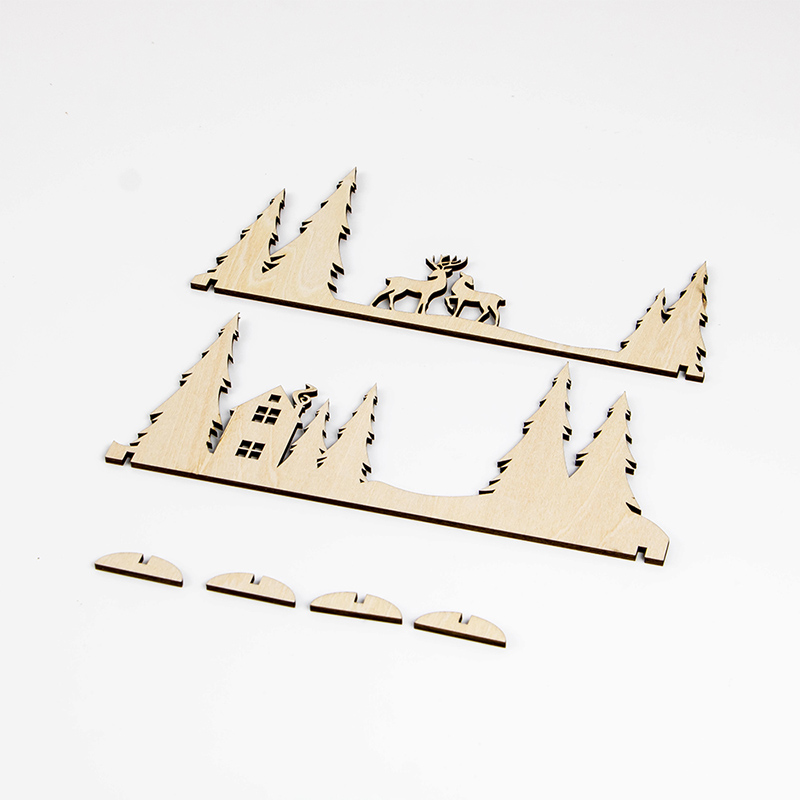 Personalized wooden Christmas House decorations Custom laser cut Christmas decorations
