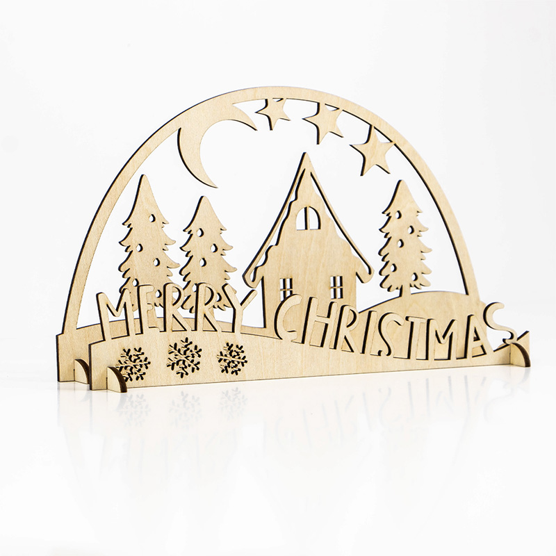 Vintage style wooden Christmas Village House Christmas party decorations