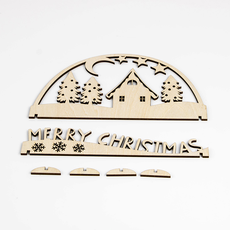 Vintage style wooden Christmas Village House Christmas party decorations