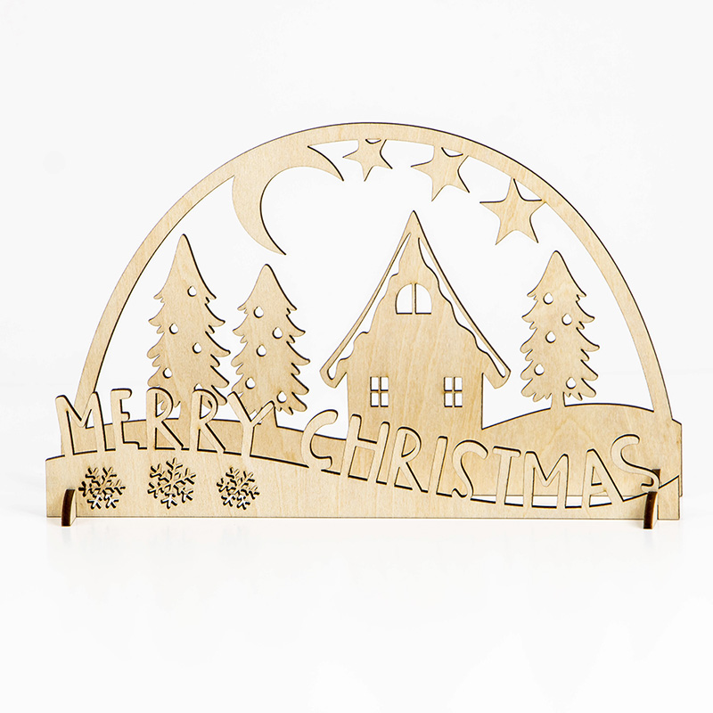 Vintage style wooden Christmas Village House Christmas party decorations