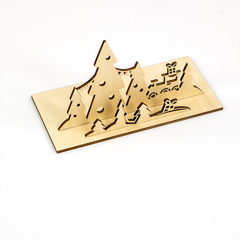 Wholesale custom Christmas gifts decorated with personalized wooden candlesticks