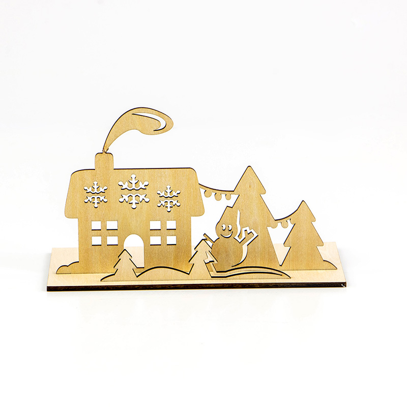 2025 Christmas Decoration wooden candle holder Creative Christmas decoration