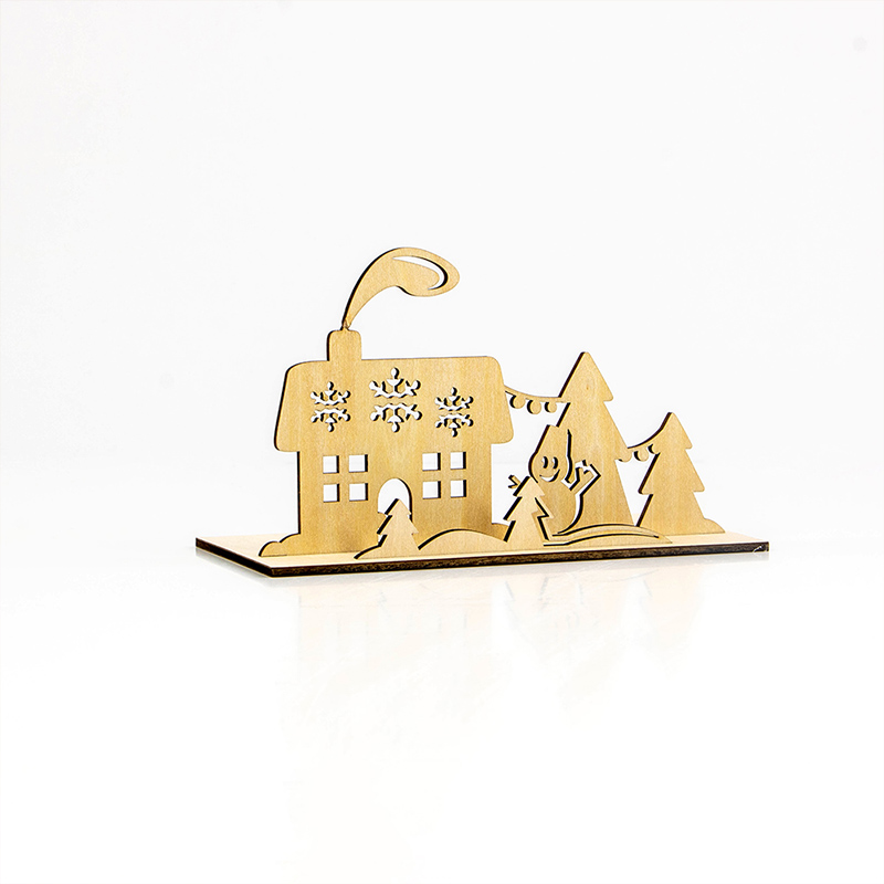 2025 Christmas Decoration wooden candle holder Creative Christmas decoration