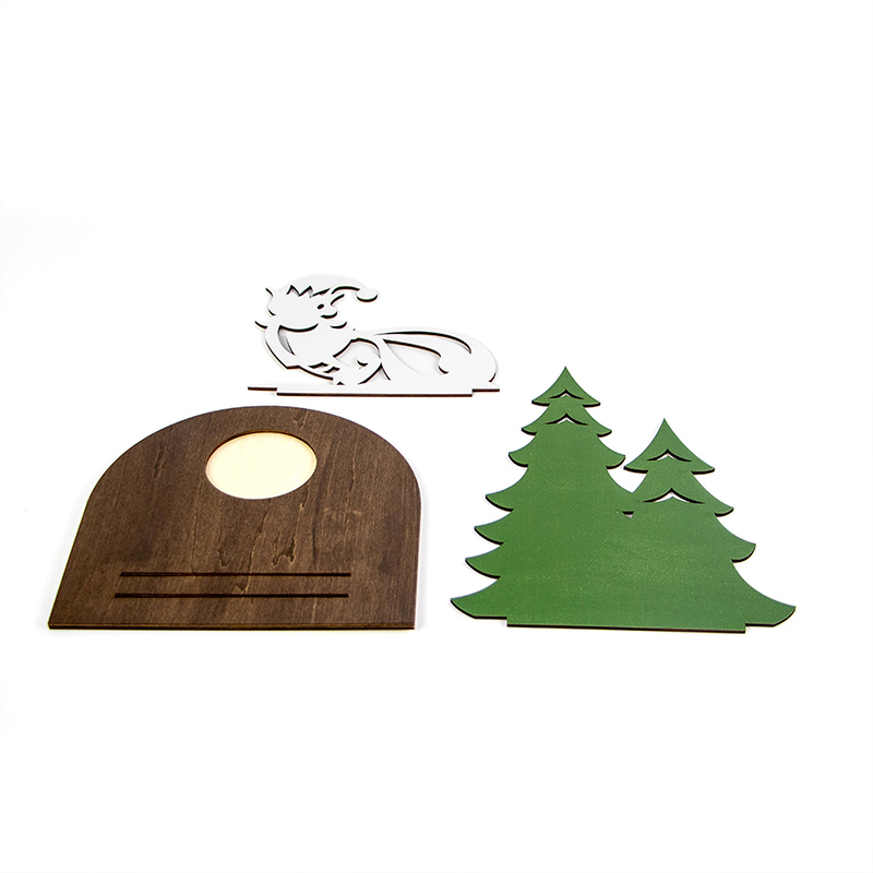 DIY universal print Christmas decorations Wooden Christmas crafts