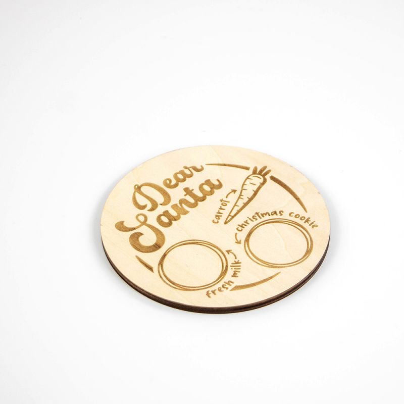 Vintage wooden Christmas ornaments Santa board crafts