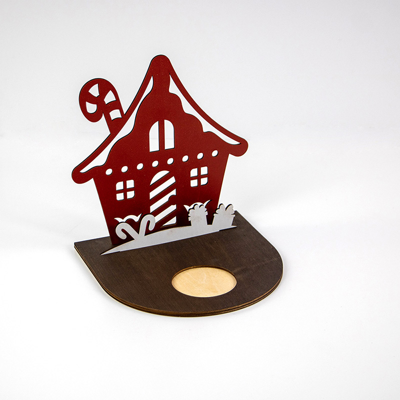 Custom wooden Christmas candlesticks for personalized Christmas decorations