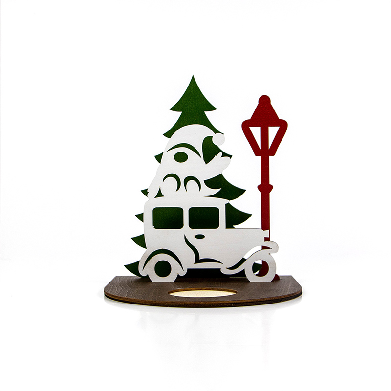 Wholesale wooden candle display Christmas Wooden Christmas candle holder