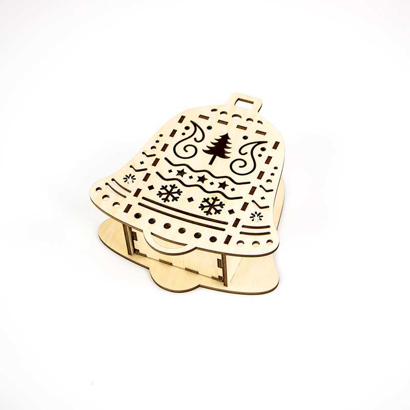 Handmade wooden Christmas gift box Christmas holiday gift wrapping wooden box