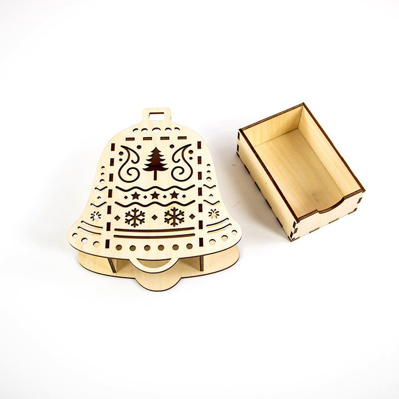 Handmade wooden Christmas gift box Christmas holiday gift wrapping wooden box