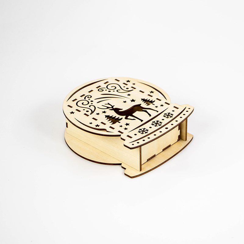 Personalized laser carved wooden gift box for unique Christmas gifts