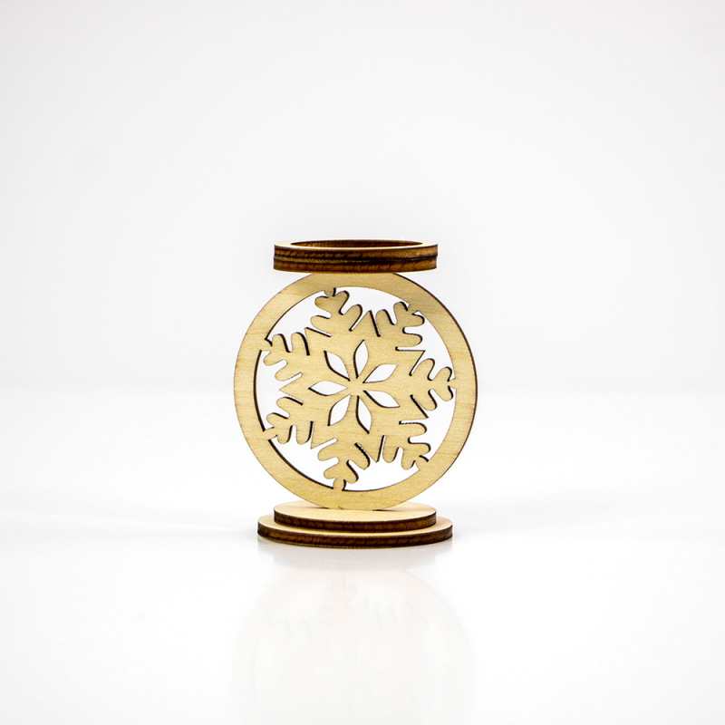 Eco-friendly and unique wood round candle tray for Christmas party decorations