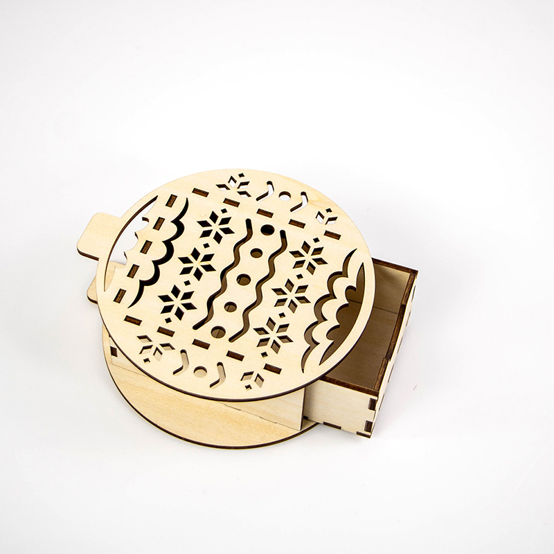 Environmentally friendly wooden Christmas gift box Christmas holiday packaging box