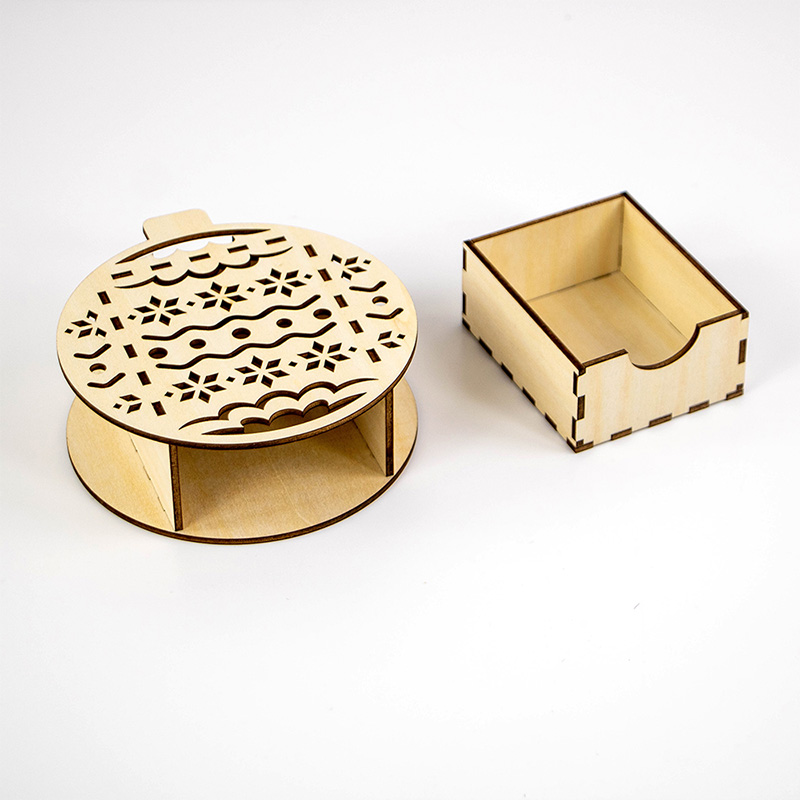 Environmentally friendly wooden Christmas gift box Christmas holiday packaging box