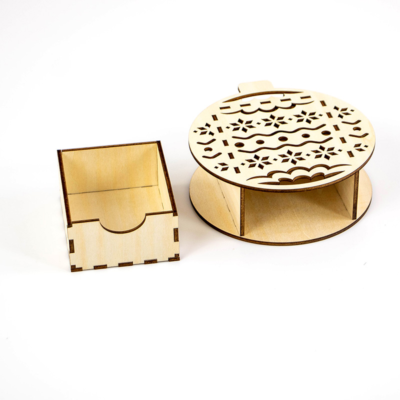 Environmentally friendly wooden Christmas gift box Christmas holiday packaging box