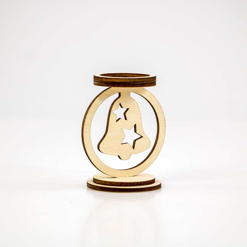 Newly designed wooden round Christmas candle holder Christmas holiday home decoration