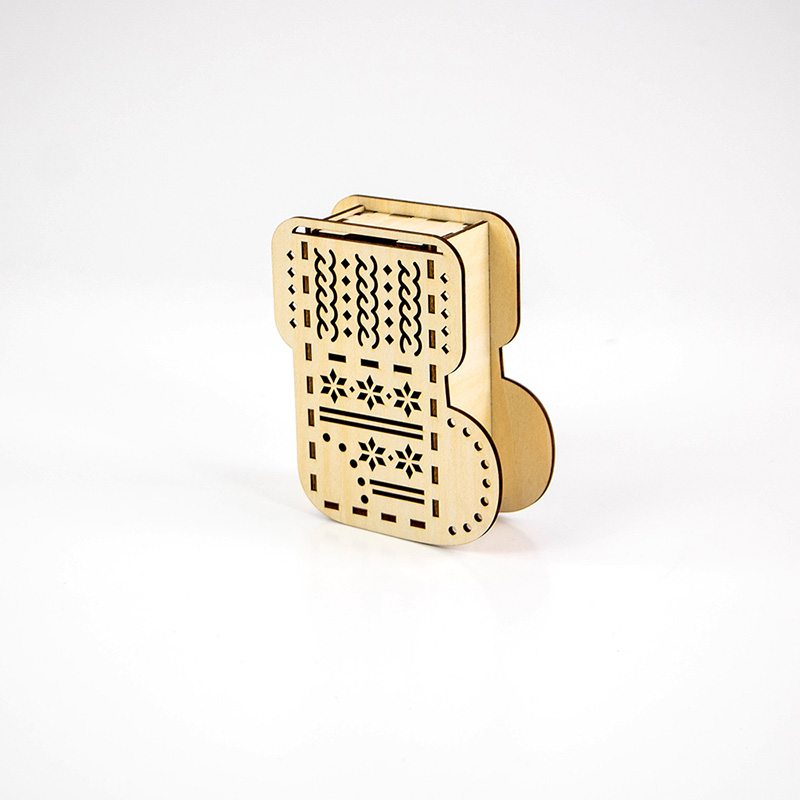 Laser cut creative wooden jewelry gift box for Christmas Christmas gifts